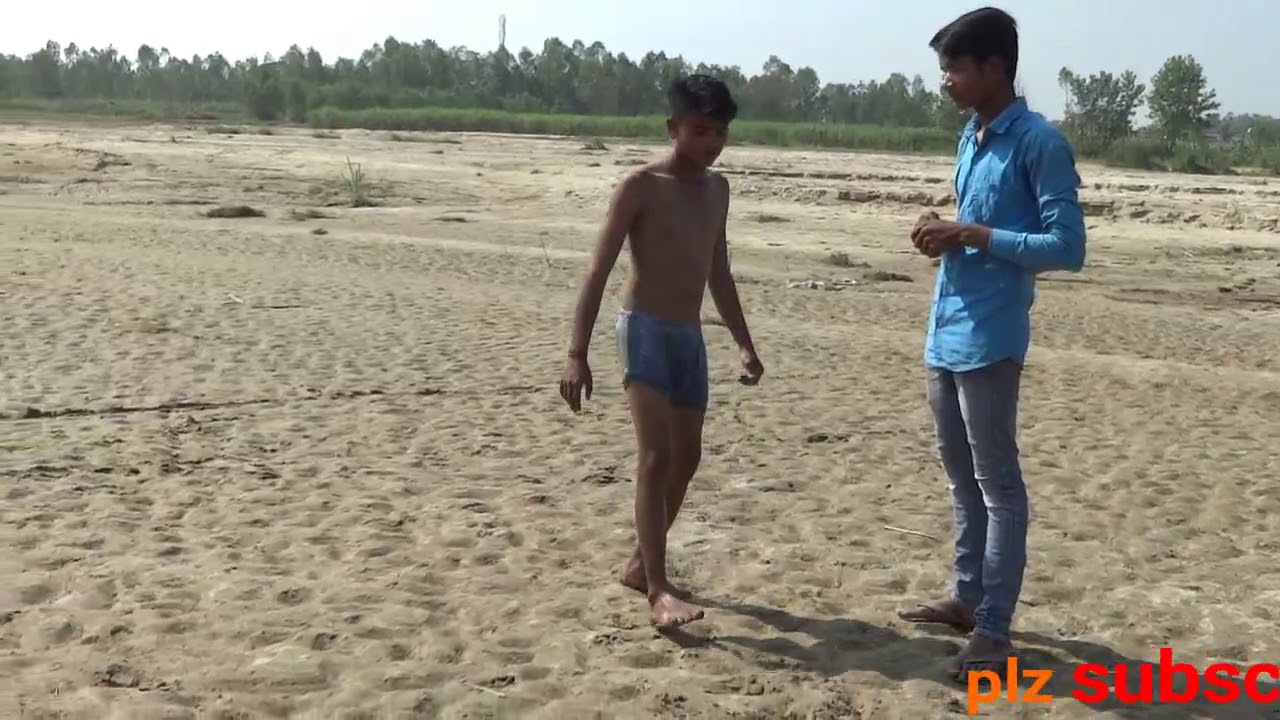 very funny video in River staying village boys making fun by music masti.