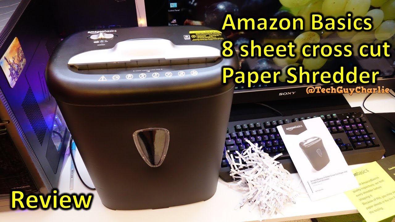 Amazon Basics 8 sheet cross cut paper and credit card shredder review