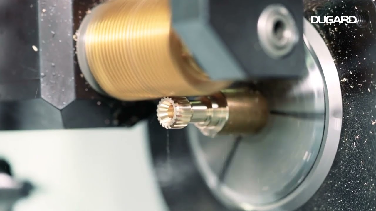 Hanwha XD38lll Sliding Head CNC Lathe Available at Dugard UK