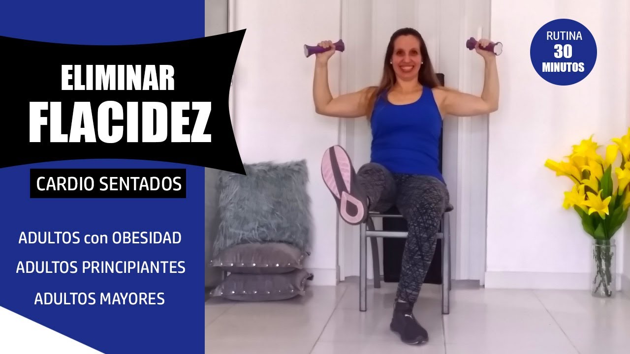 CARDIO con MANCUERNAS | ADELGAZA y ELIMINA FLACIDEZ | ADULTO PRINCIPIANTE o con OBESIDAD