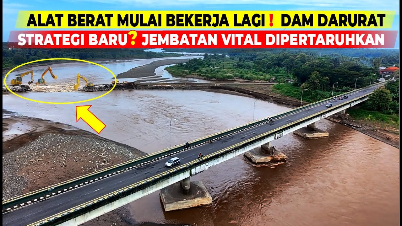 DILANJUT‼️PENANGANAN DARURAT DAM SRANDAKAN❗ ADA STRATEGI BARUKAH❓ALAT BERAT SUDAH MULAI BEKERJA