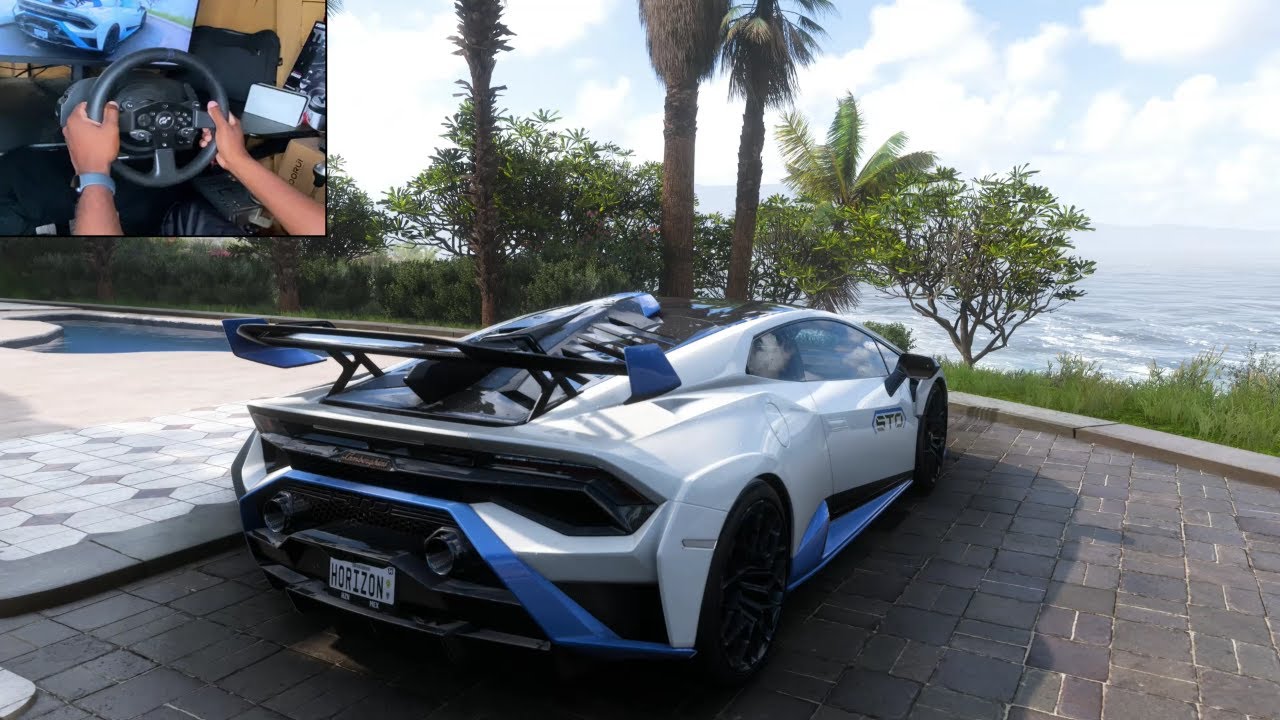Lamborghini Huracan STO - Forza Horizon 5 | Thrustmaster T300RS Steering Wheel