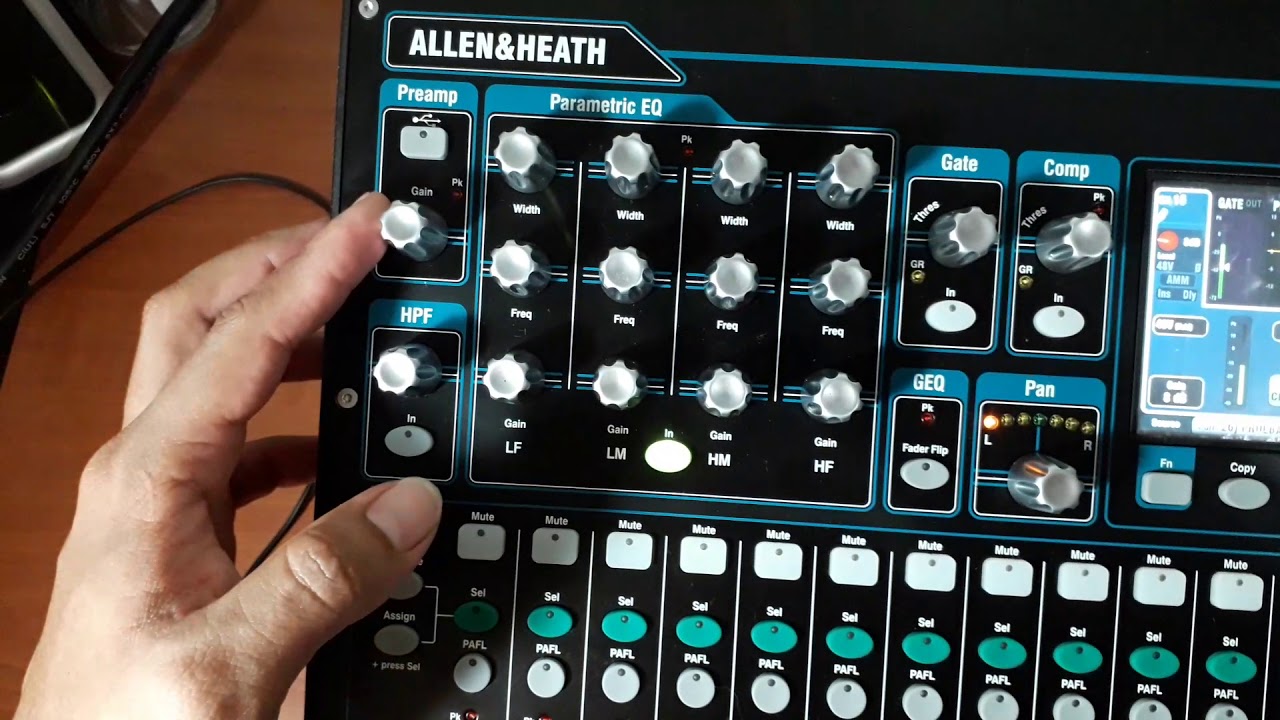 CONSOLA ALLEN HEATH Q-16 Tutorial #3 (proceso básico de canal)