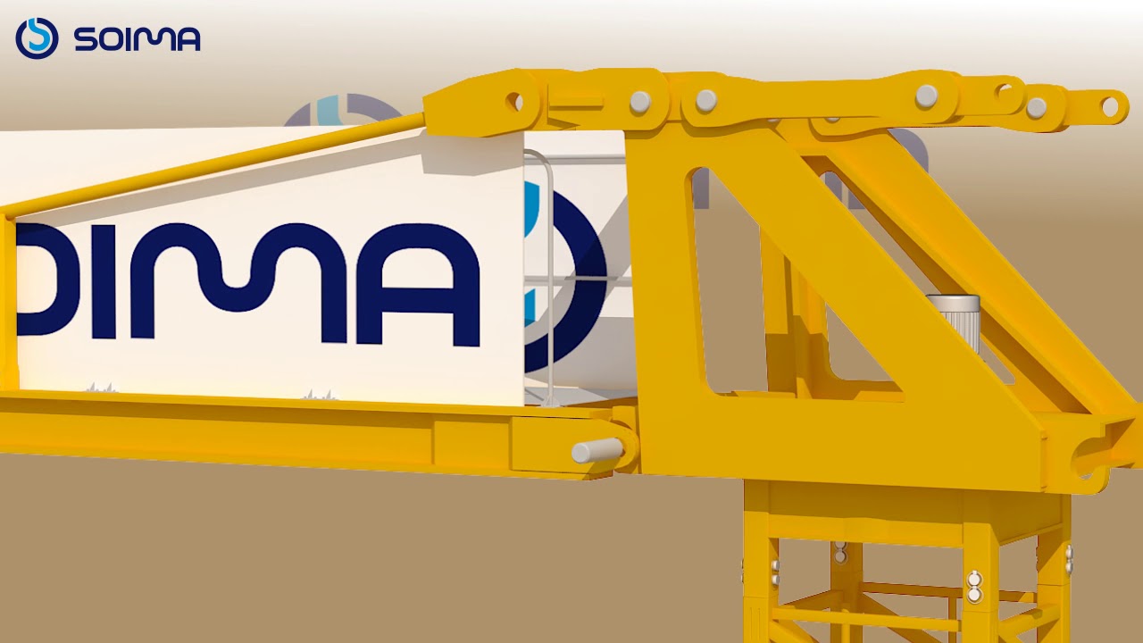 Industrial Crane Animation | Tower Crane | Metal Construction 3D