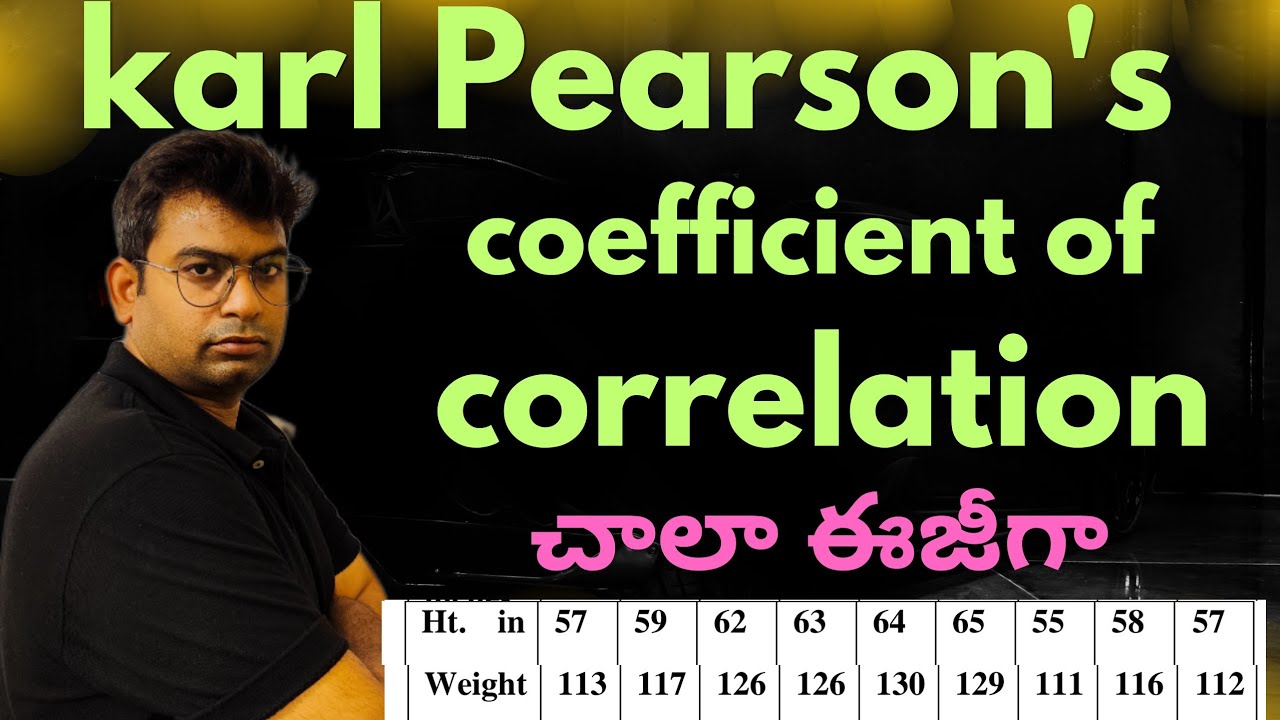 karl Pearson's coefficient of correlation #karl_pearson's_coefficient  #correlationcoefficient 