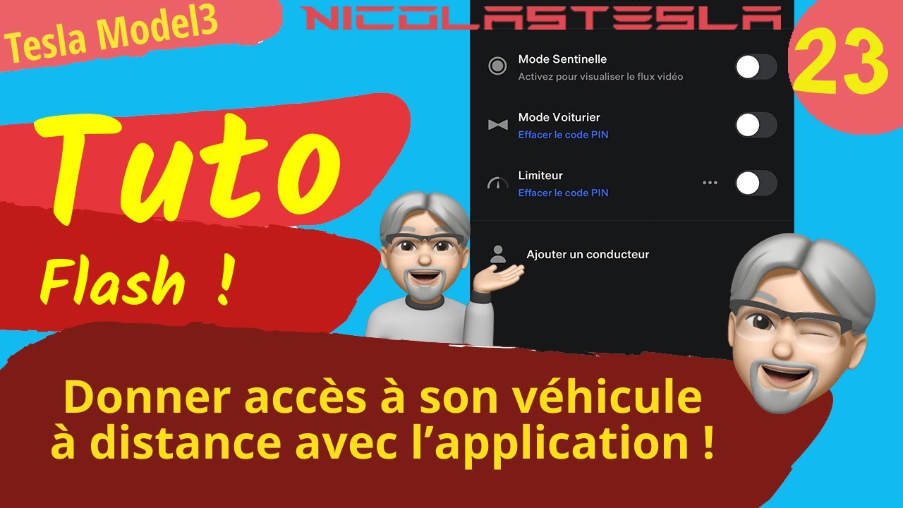 #Tesla  #V11  #Model Tesla : Tuto Flash V11: Ajout de conducteurs à distance grâce à l'application !