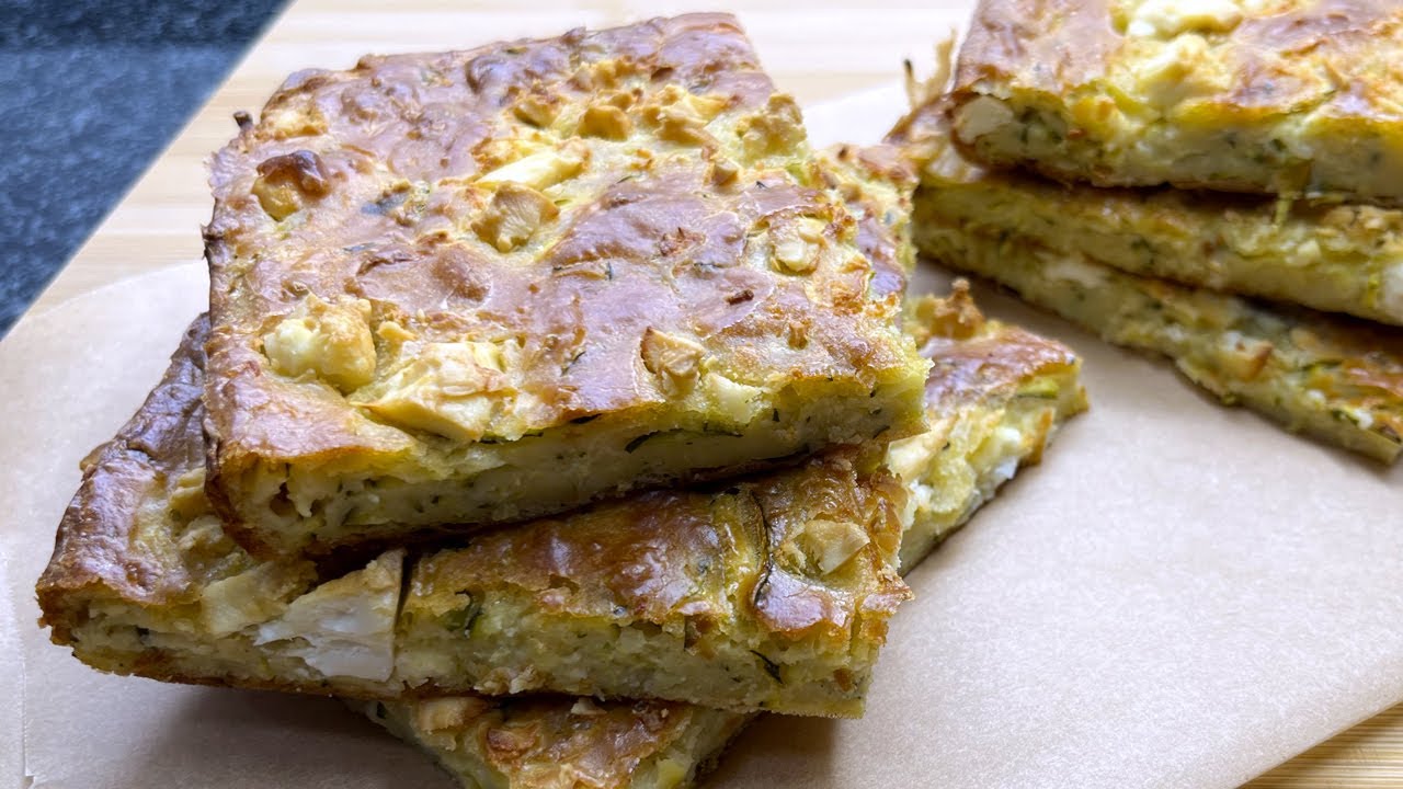 Quick Zucchini Bread with feta cheese | No knead, no yeast | Healthy, simple and delicious