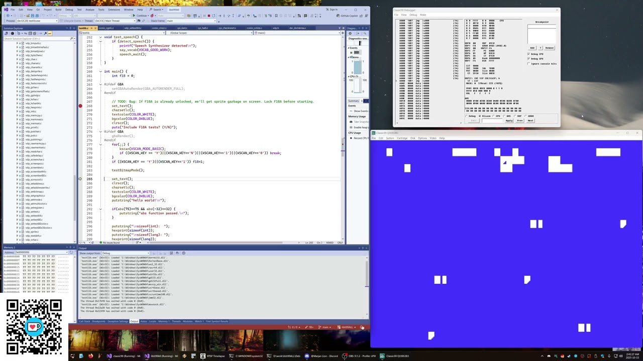 Classic99 and LibTI99 direct VRAM access