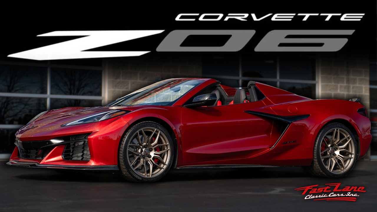 LOW MILE 2025 Red Mist Z06 CONVERTIBLE!! - For Sale at Fast Lane Classic Cars!