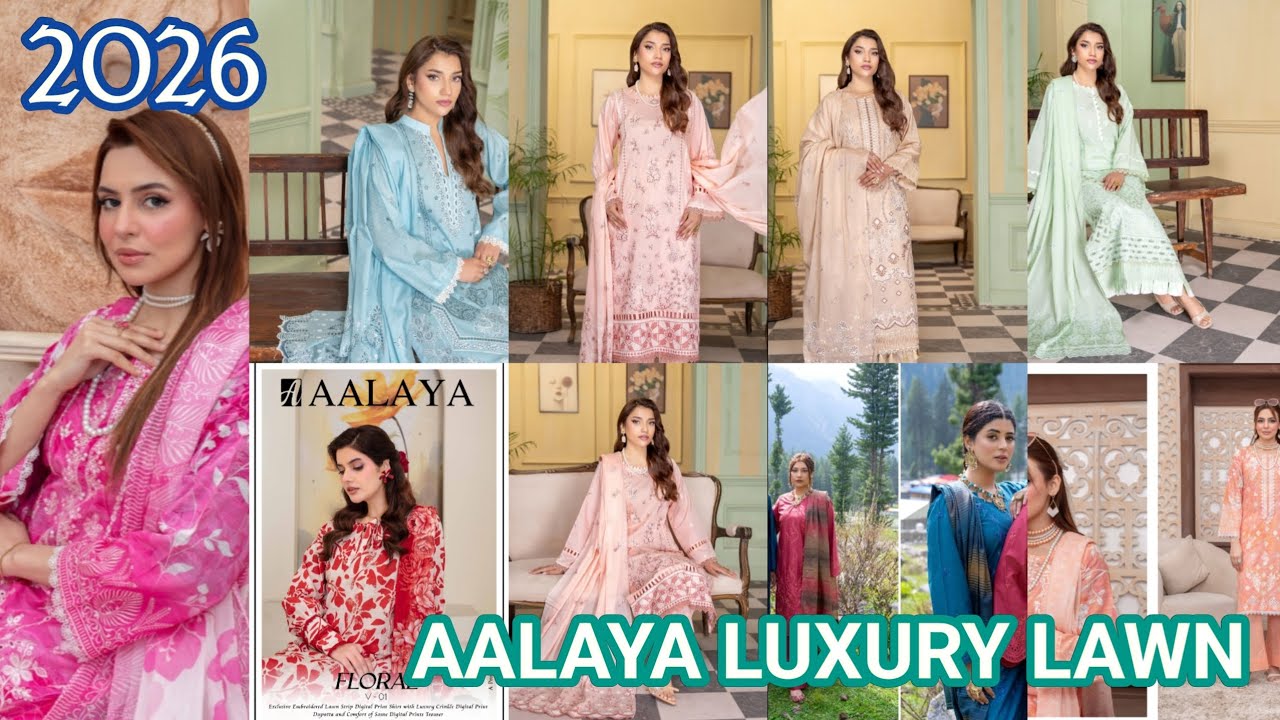 Aalaya Luxury Exclusive Embroidered Lawn Collection 2026 is finally here! #foryou