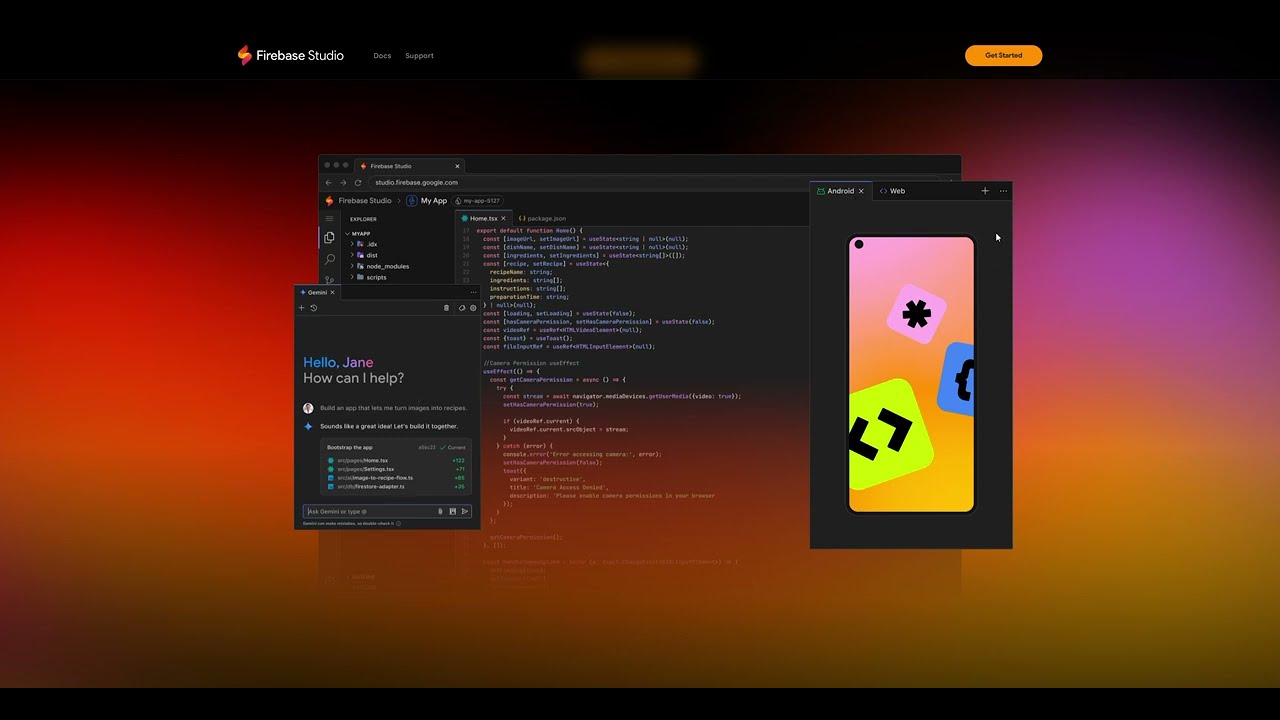 Firebase Studio - Importar repositorios y mejorarlos con AI
