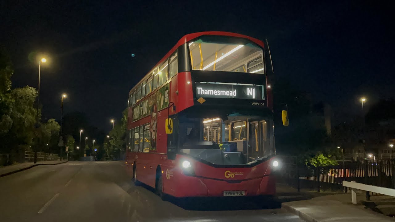 FRV. Go Ahead London Route N1. Thamesmead - Tottenham Court Road. Wright Gemini 3 WHV151 (BV66 VJL)