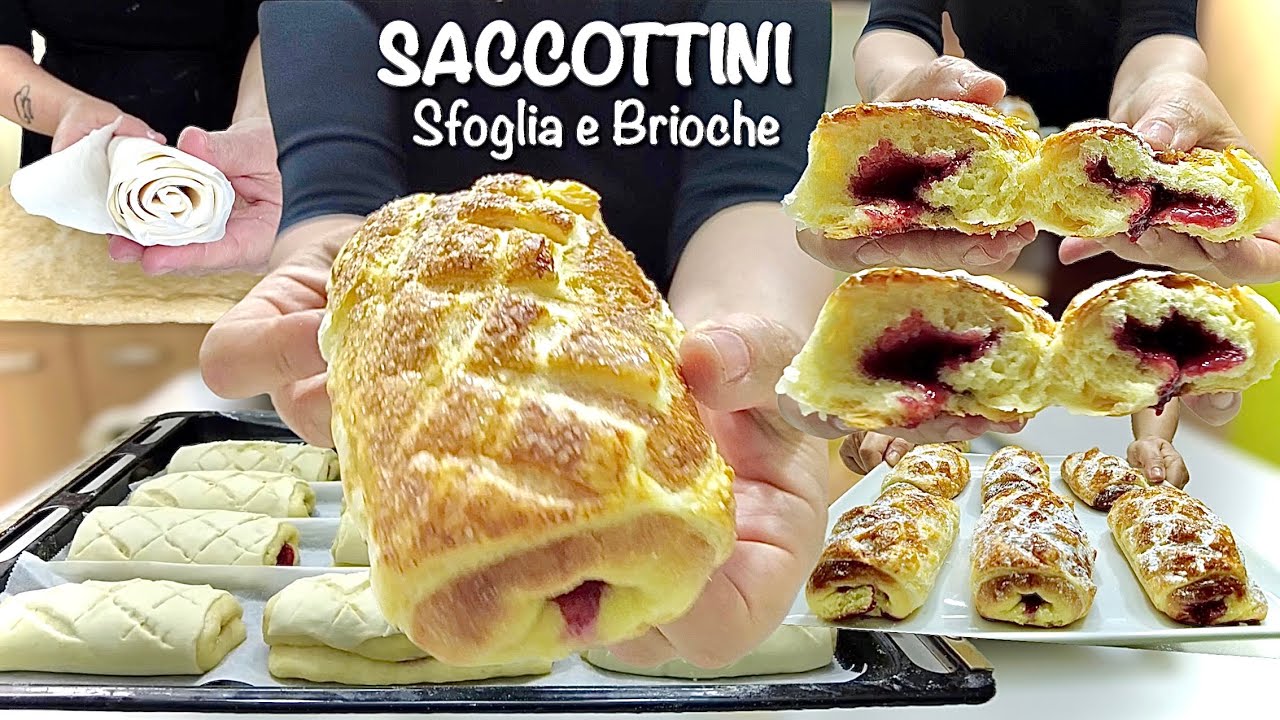 БРИОШИ SACCOTTINI SFOGLIATI с МАРМАЛАТОЙ easy с бриошами и слоеным тестом