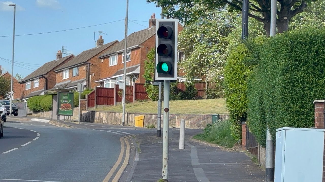 3861 Traffic Light Puffin Crossing in Ford Green Road, St Nicholas Avenue in Norton, Stoke on Trent