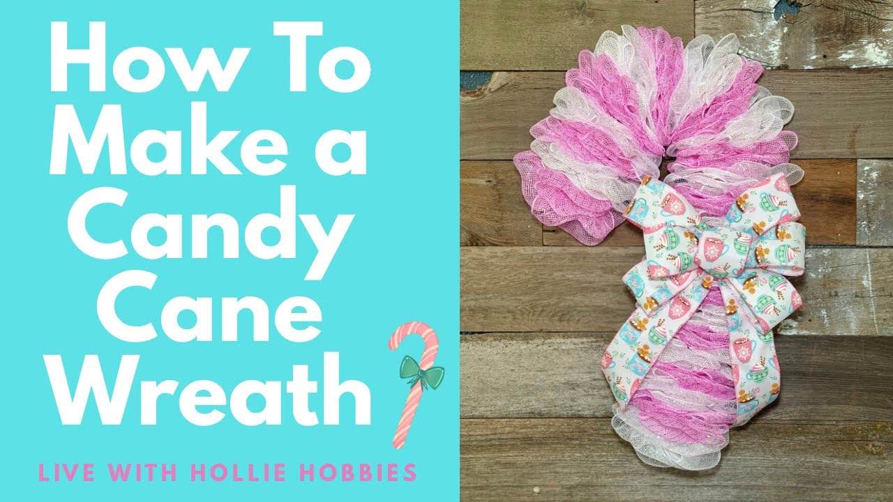 How to Make a Candy Cane Wreath/ How To Make a Christmas Wreath/ Dollar Tree Candy Cane Wreath 