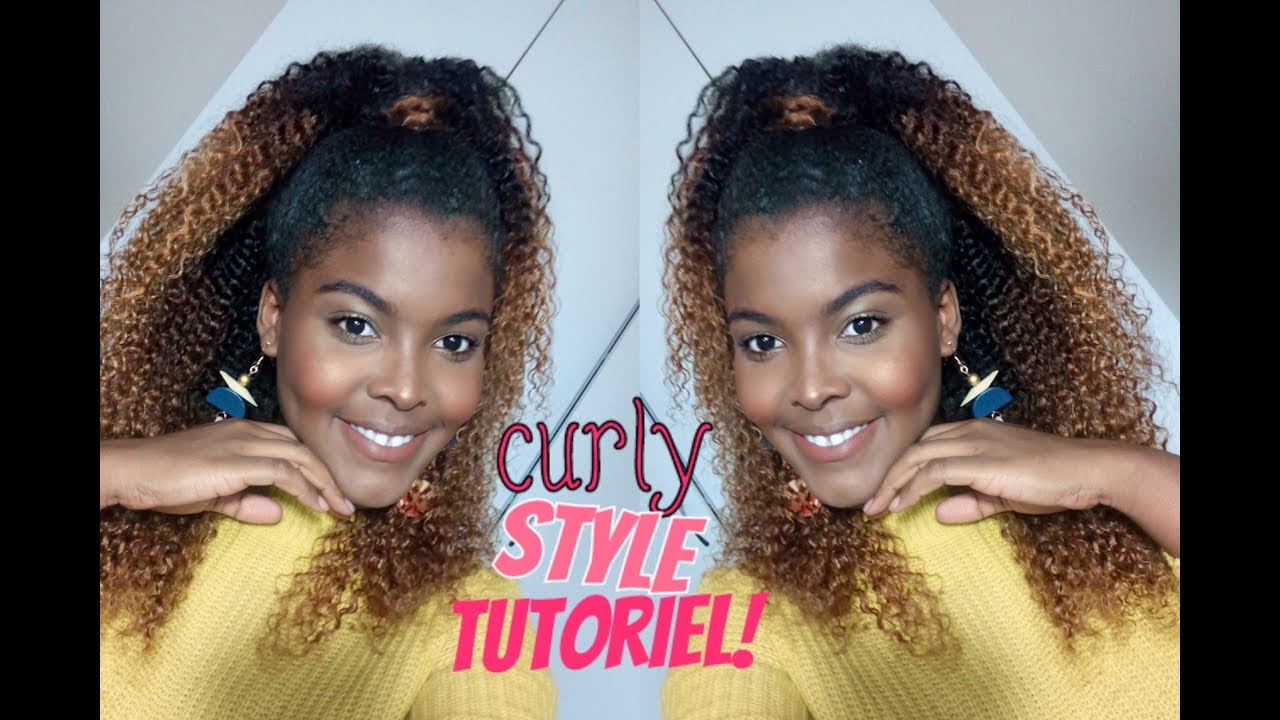 Tuto Coiffure Cheveux crépus| half-up half-down  (Extensions à clips)
