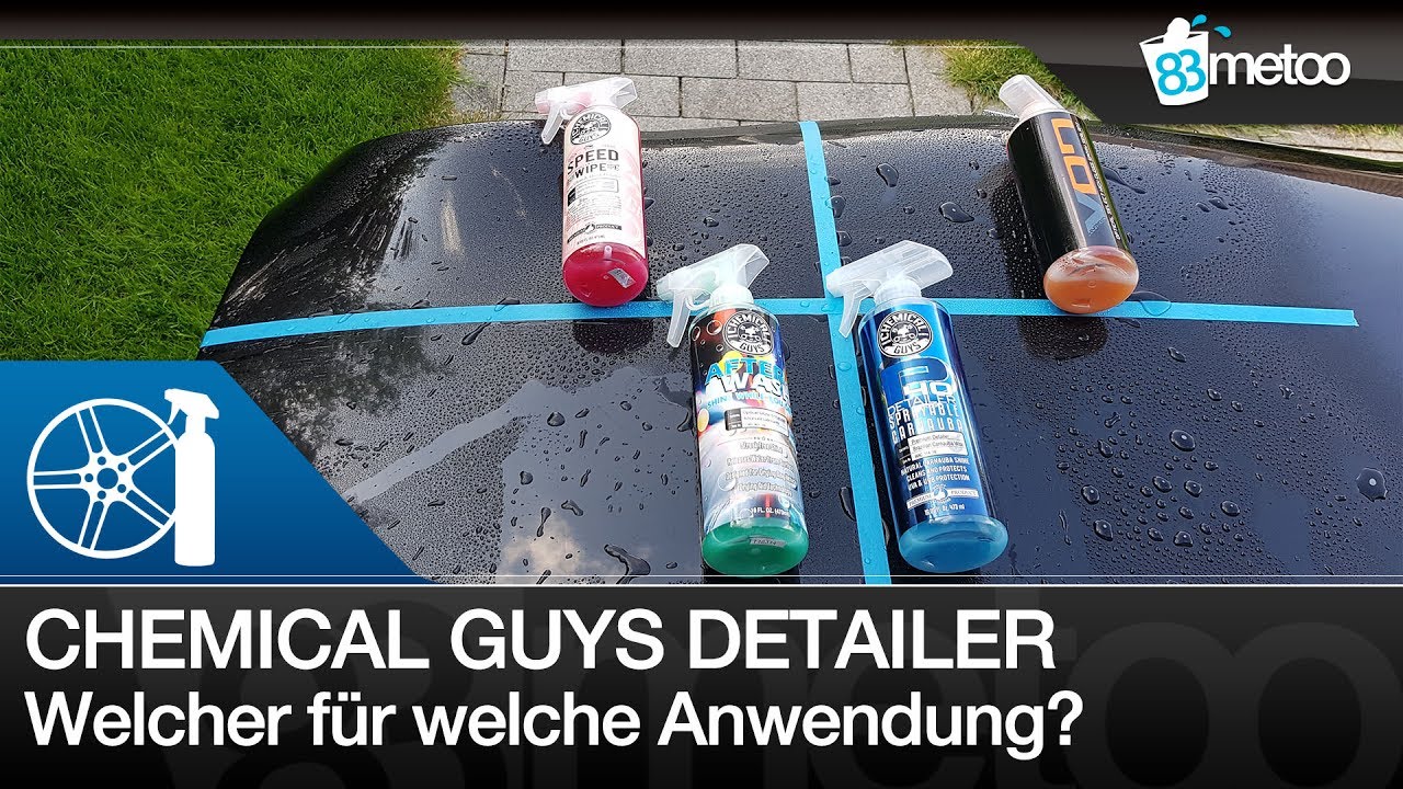Chemical Guys Detailer Vergleich | Chemical Guys Speed Wipe, After Wash, V07, P40 Detailing Spray