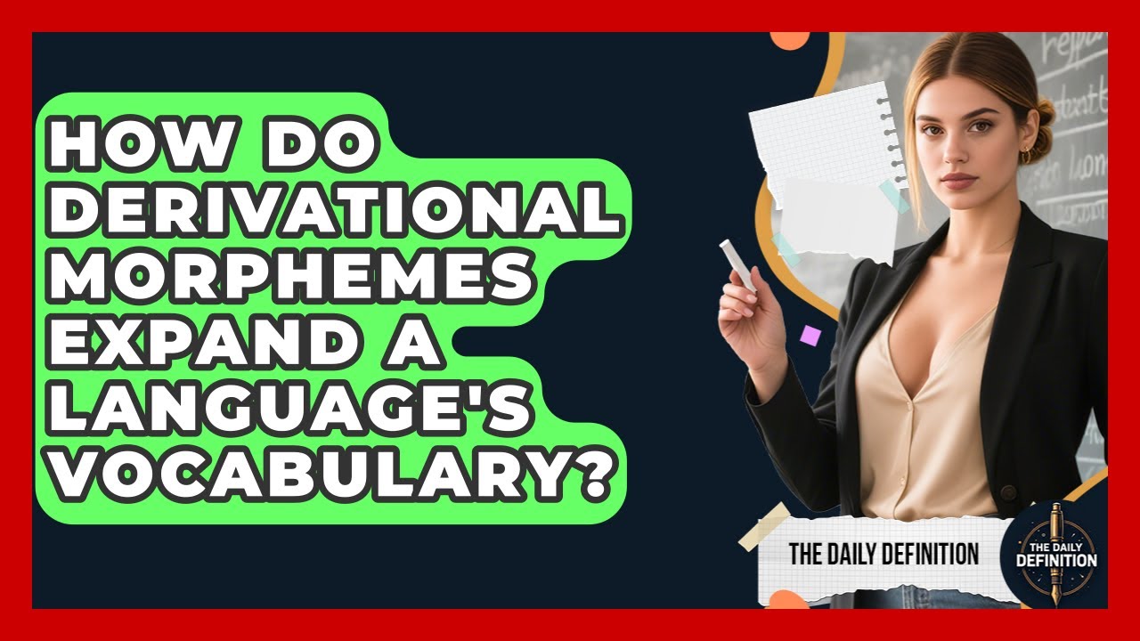 How Do Derivational Morphemes Expand A Language's Vocabulary? - The Daily Definition
