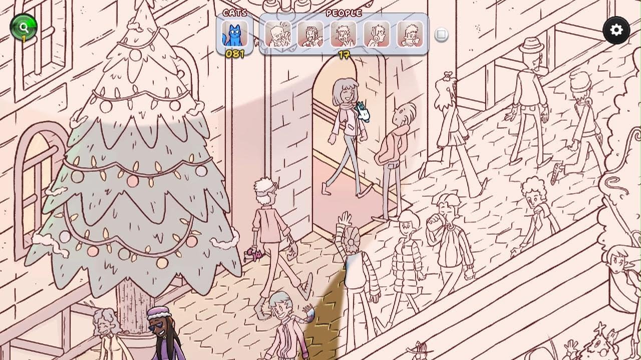 Hidden Cats in Christmas christmas market