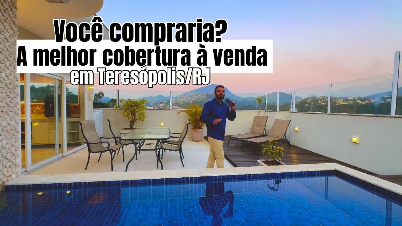 Cobertura à venda em Teresópolis/RJ que mais parece uma casa.
