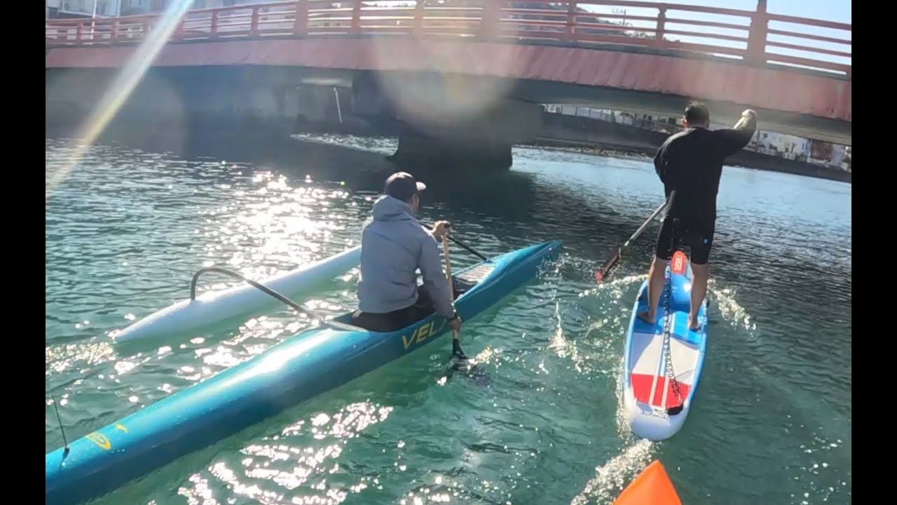 風速5m アップ&ダウンウィンド5km SUPトレ EVERREADY