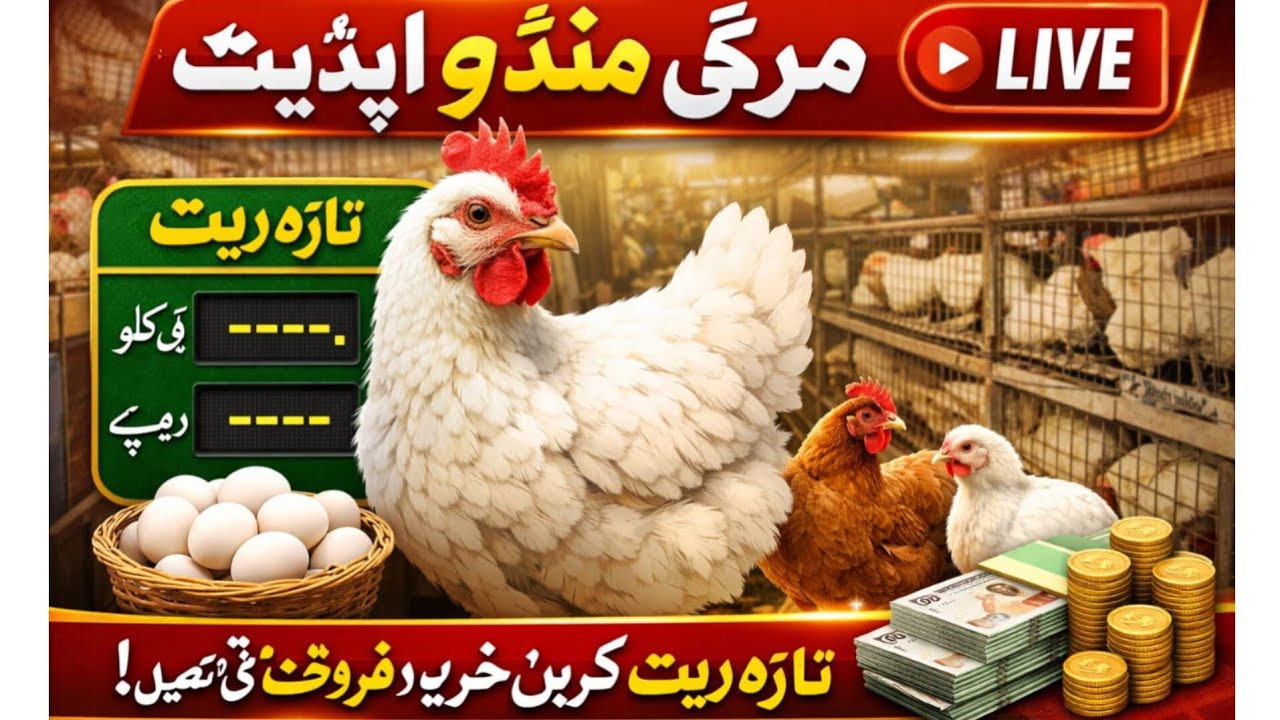 آج کی مرغی منڈی لائیو اپڈیٹ | تازہ ریٹ چیک کریں | خرید و فروخت کی مکمل صورتحال