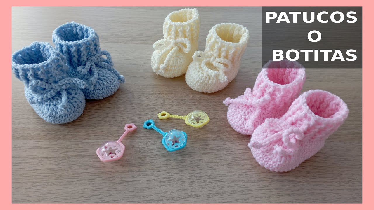 Tejiendo calidez : Botas o patucos en crochet o ganchillo  para bebés