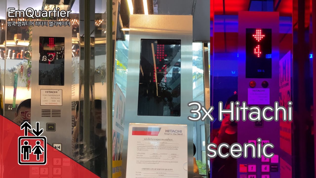 R02 | EmQuartier, Bangkok | 3 Hitachi Traction Scenic Elevators | Plaza