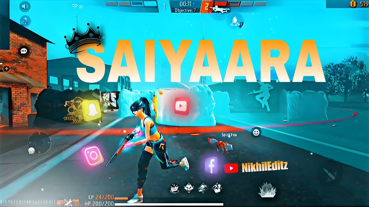 Saiyaara New Song Free Fire Edit 💔 🥺 FF Montage #freefire