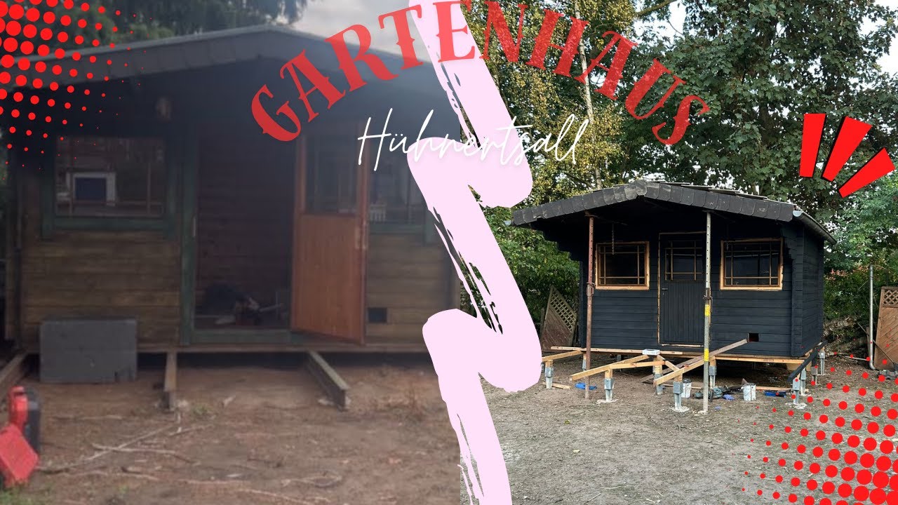 Gartenhaus als Hühnerstall DIY low budget Projekt Gartenhaussanierung Teil 1
