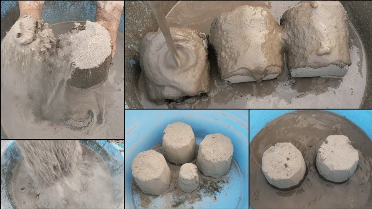 ASMR: no regret after watching this/soft dusty melting pure mud crumble dry+water+dipping/so creamy🤤
