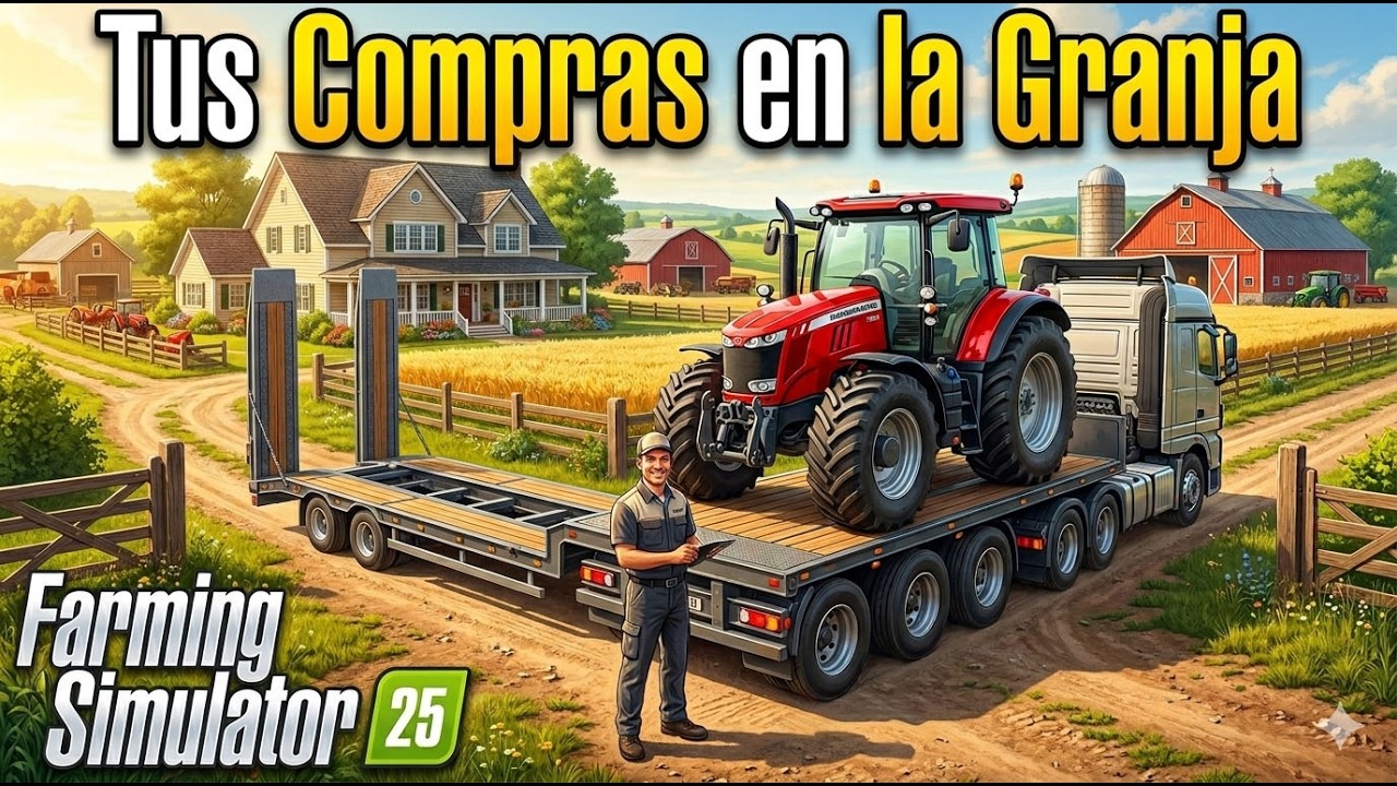[FS25] ¡Nuestras COMPRAS en la Granja! | Guía para Principiantes | Farming Simulator 25