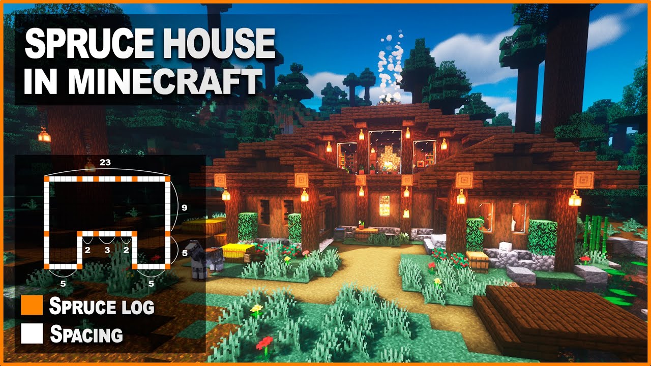 Minecraft: How to build a Spruce House | Easy Tutorial