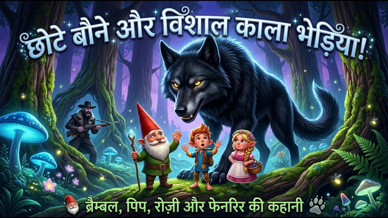 Tiny Gnomes and black wolf Story in Hindi | Kahani | Hindi Fairy Tales‬