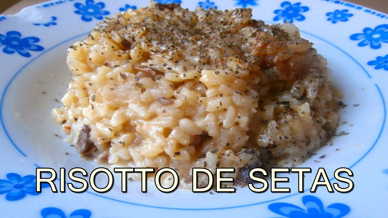 RISOTTO DE SETAS O CHAMPIÑONES - ARROZ -  Recetas De Cocina Faciles Rapidas Y Economicas de hacer