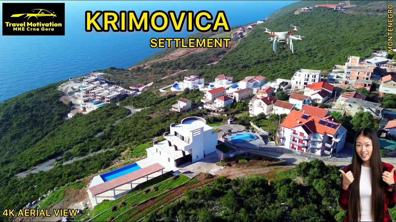 KRIMOVICA novo Rusko Selo snimak dronom Zima 2023 - KRIMOVICA Settlement [4K Aerial View] 黑山的俄罗斯新村
