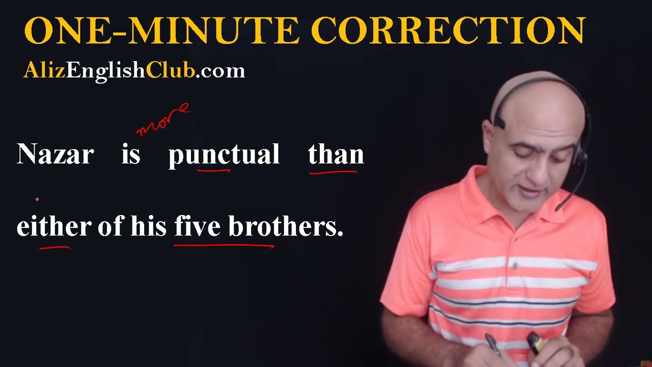 English sentence correction rules | One-minute correction | Aliz English Club
