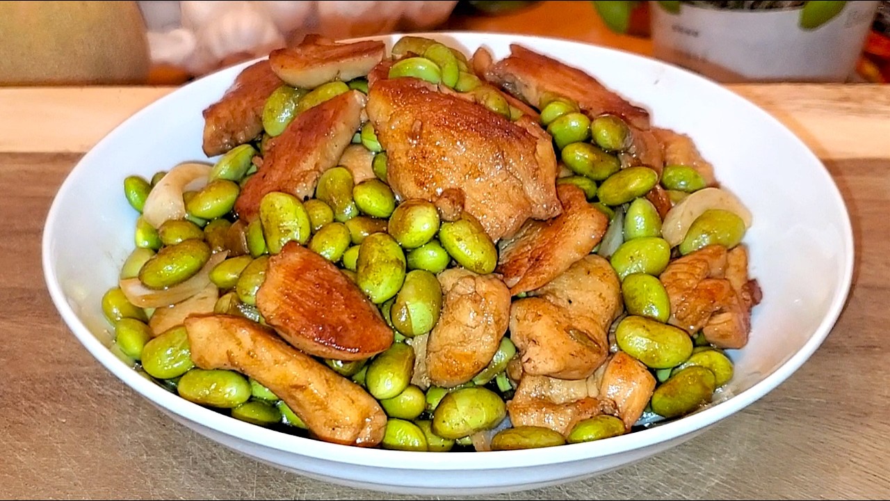 Курица по-китайски с зелёными соевыми бобами | Здорово и вкусно | Выследи меня