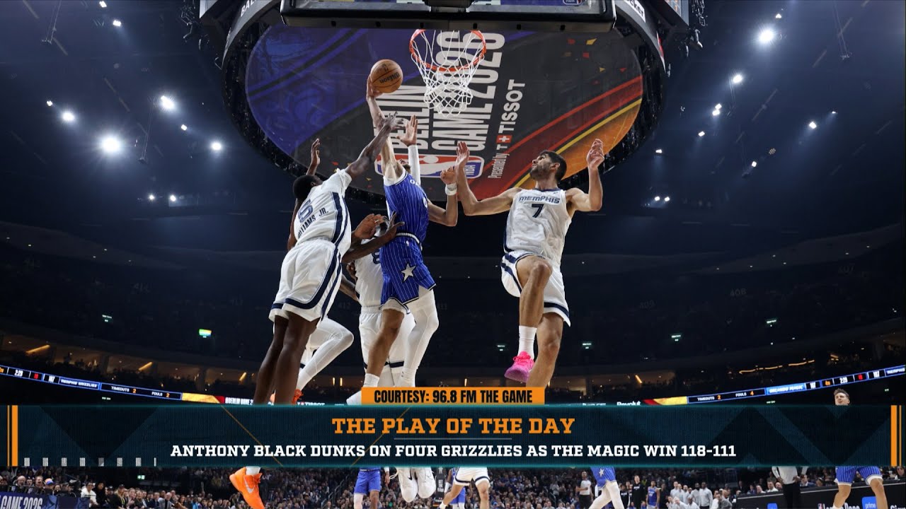 Play Of The Day: Anthony Black Dunks On Four Grizzlies As The Magic Win 118-111 | 1/16/26