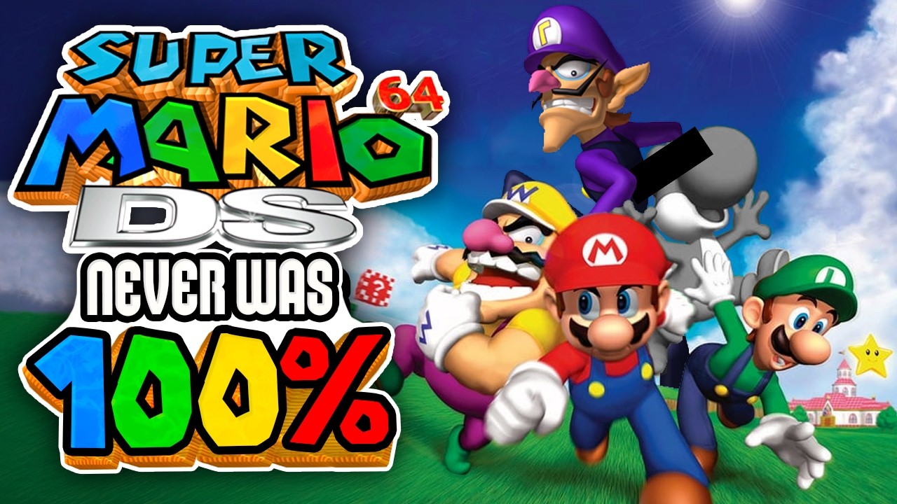 Super Mario 64 DS Never Was - 100% Longplay Full Game Walkthrough Gameplay Guide with Waluigi