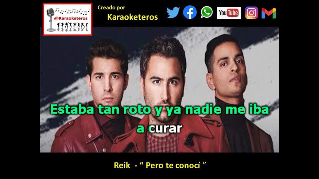Reik - Pero te conoci (Karaoke)
