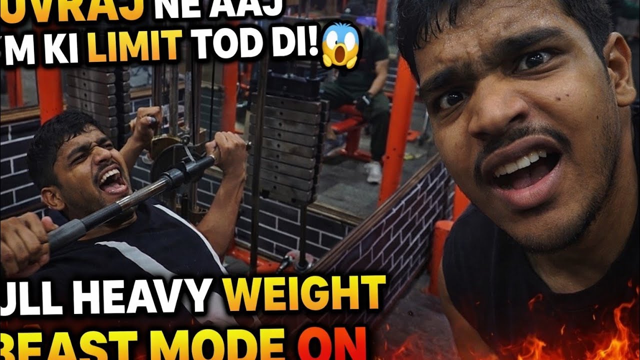 🏋️‍♂️ Yuvraj Gone Beast Mode! 💀 Itna Heavy Weight Kabhi Nahi#gym#explore#vlog#viral#foryou#commedy 