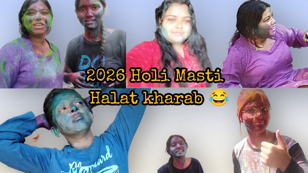Holi with Family | Full Day Vlog | End Tak Haalat Kharab Ho Gayi 😅🎨✨