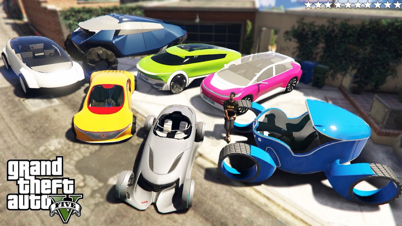 GTA 5 - Stealing SECRET CONCEPT Luxury Cars With Franklin | (Real Life Cars #38)