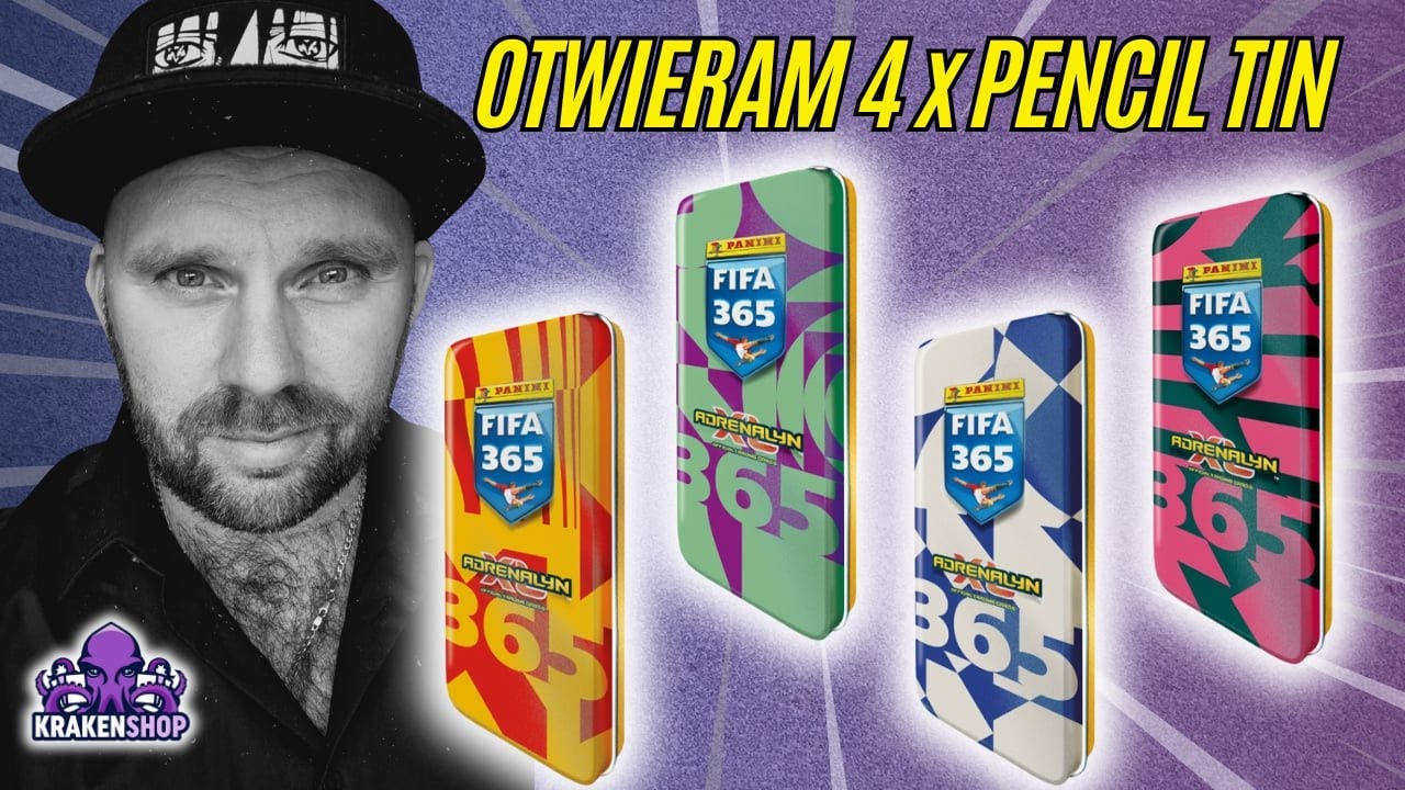 PANINI FIFA 365 2026 - OTWIERAM CZTERY R&Oacute;ŻNE PUSZKI PENCIL TIN - SPRAWDZAM JAKA JEST ZAWARTOŚĆ???