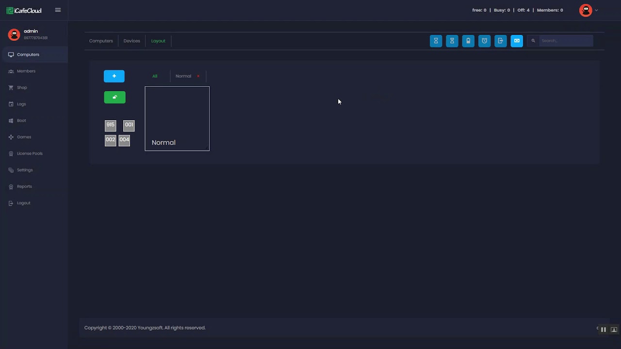 iCafeCloud : How to use the layout