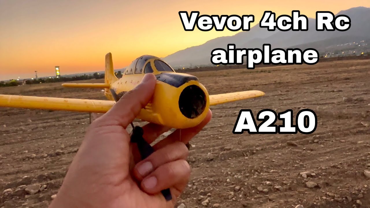 Vevor 4ch Rc airplane A210 RTF review, beginner friendly ✅