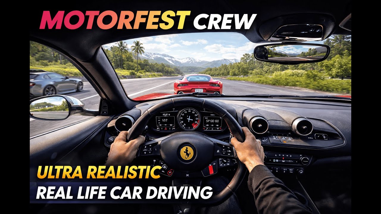 Ultra Realistic Car Driving | Dash View Real Life Driving Live | The Crew Motorfest