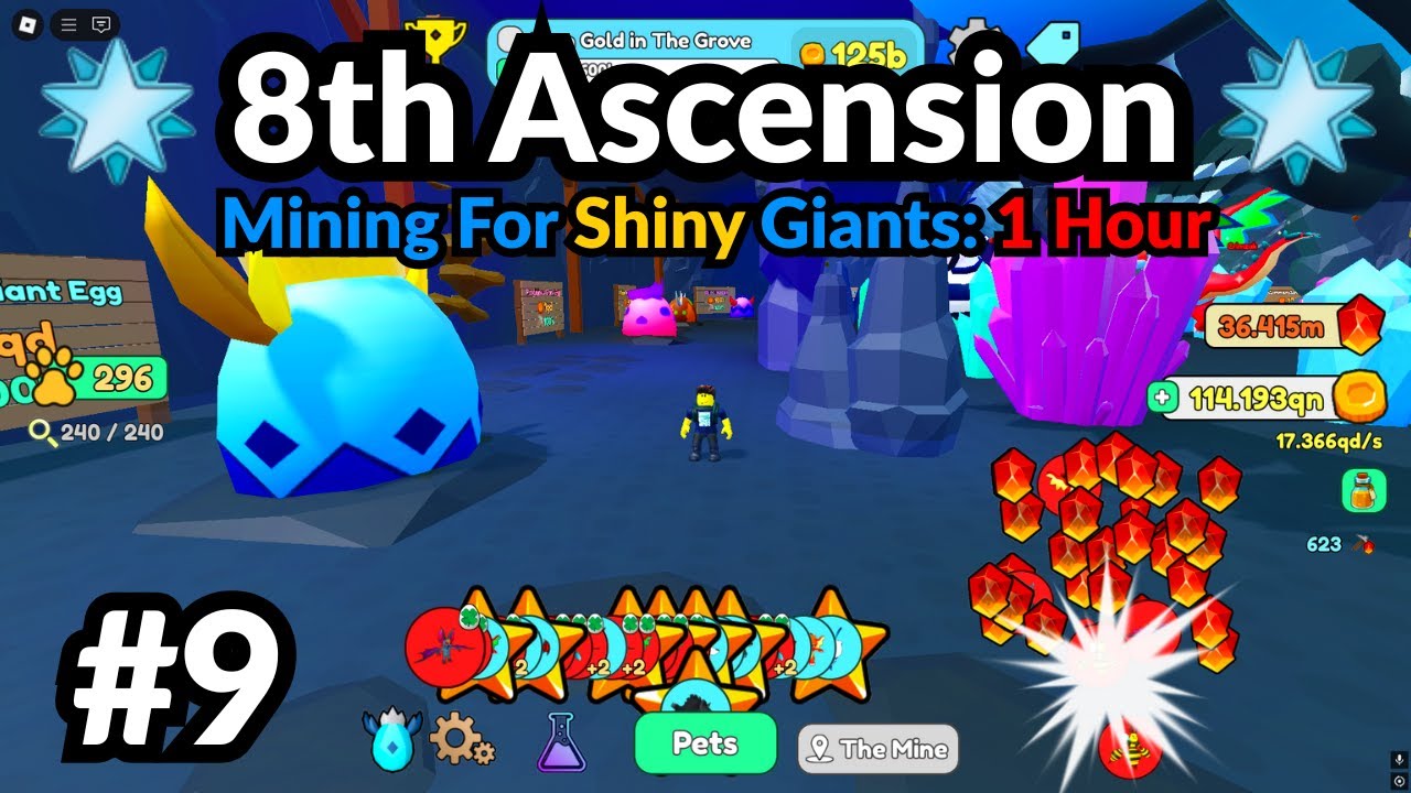 Roblox Collect All Pets | Mining For Shiny Giants: Day 36 (8th Ascension)