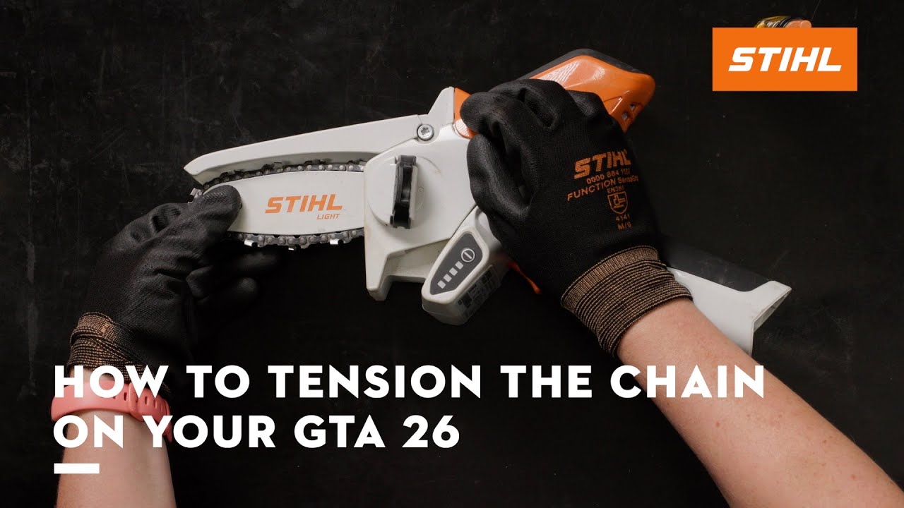 Как натянуть цепь аккумуляторного секатора STIHL GTA 26 | Аккумуляторная система STIHL AS | STIHL RU